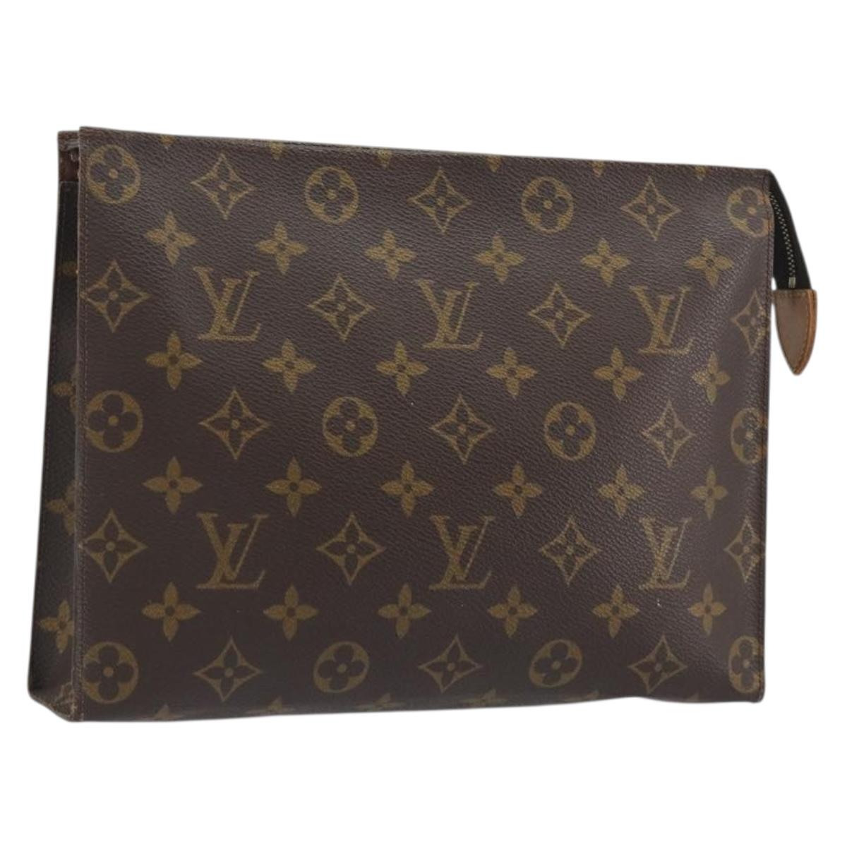 LOUIS VUITTON Monogram Poche Toilette 26 Pouch M47542 LV Auth 195661