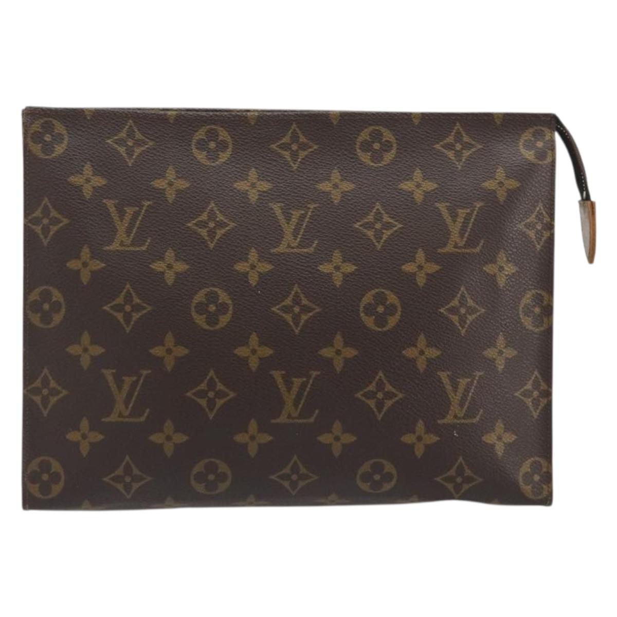 LOUIS VUITTON Monogram Poche Toilette 26 Pouch M47542 LV Auth 195661