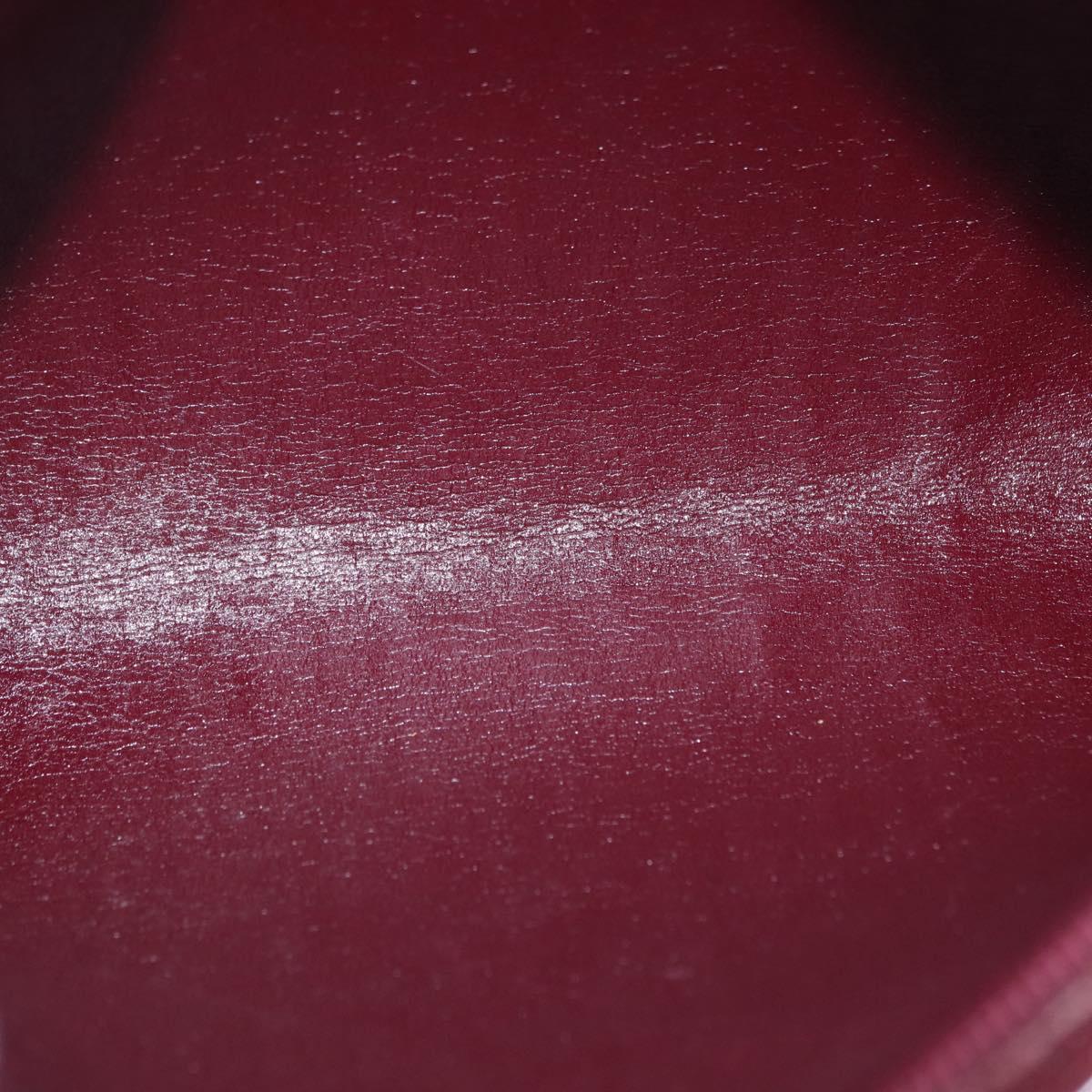 Christian Dior Trotter Canvas Shoulder Bag Red Gold Auth 195662A