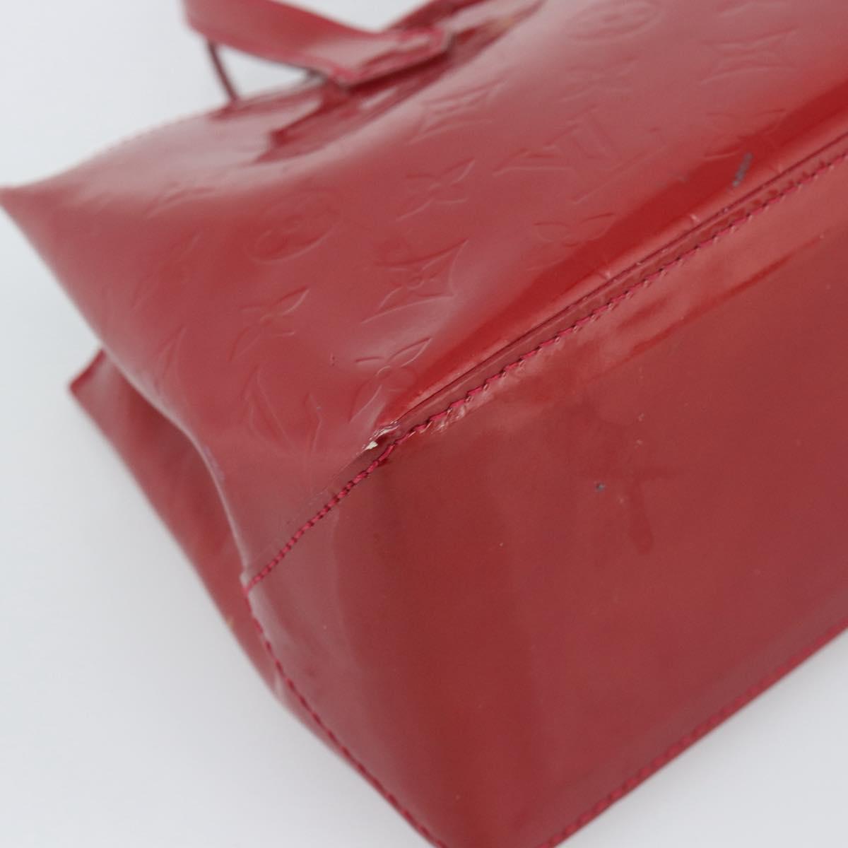 LOUIS VUITTON Monogram Vernis Wilshire PM Bag Pomme D'amour M93642 Auth 195664