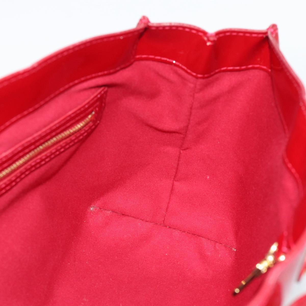 LOUIS VUITTON Monogram Vernis Wilshire PM Bag Pomme D'amour M93642 Auth 195664