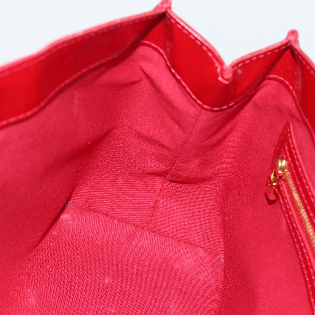 LOUIS VUITTON Monogram Vernis Wilshire PM Bag Pomme D'amour M93642 Auth 195664