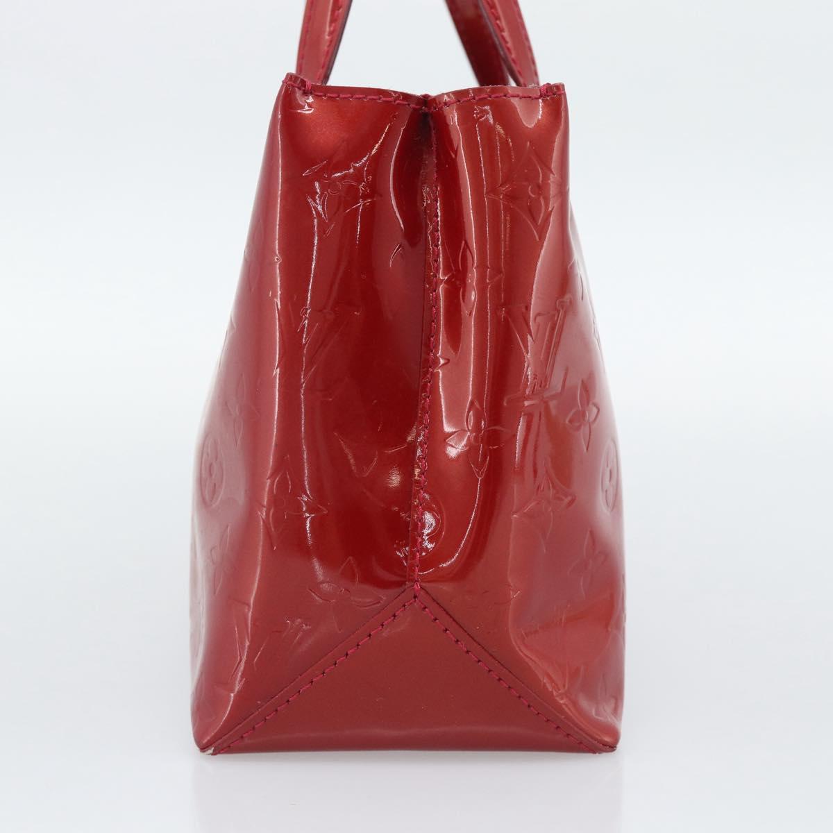 LOUIS VUITTON Monogram Vernis Wilshire PM Bag Pomme D'amour M93642 Auth 195664