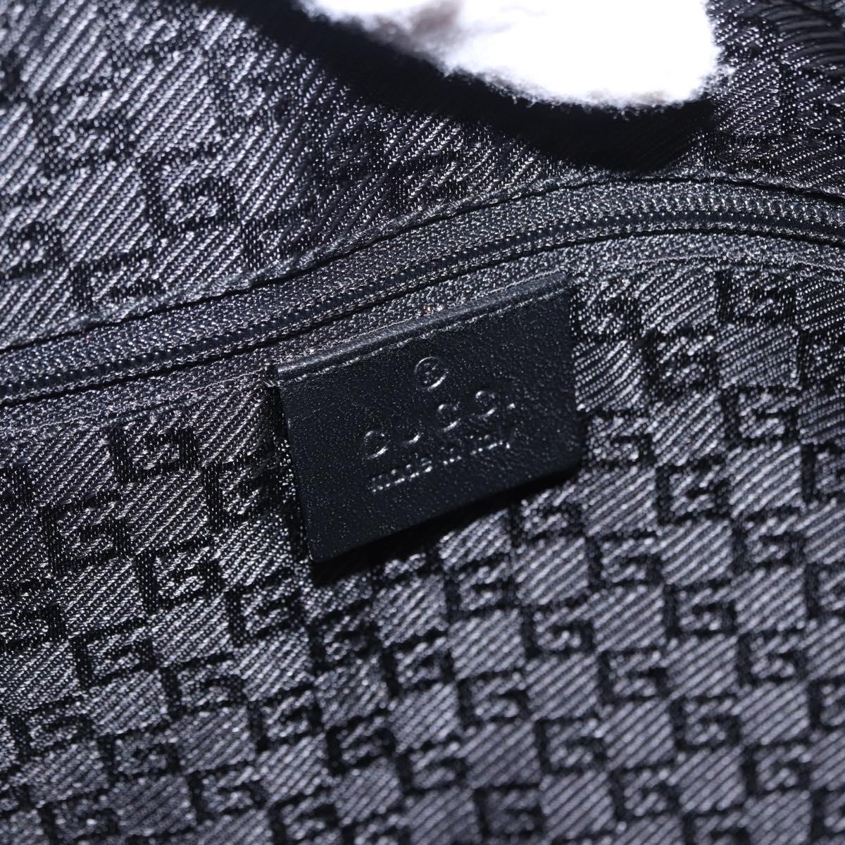 GUCCI Jackie Shoulder Bag Leather Black Silver 001 3346 Auth 195669V