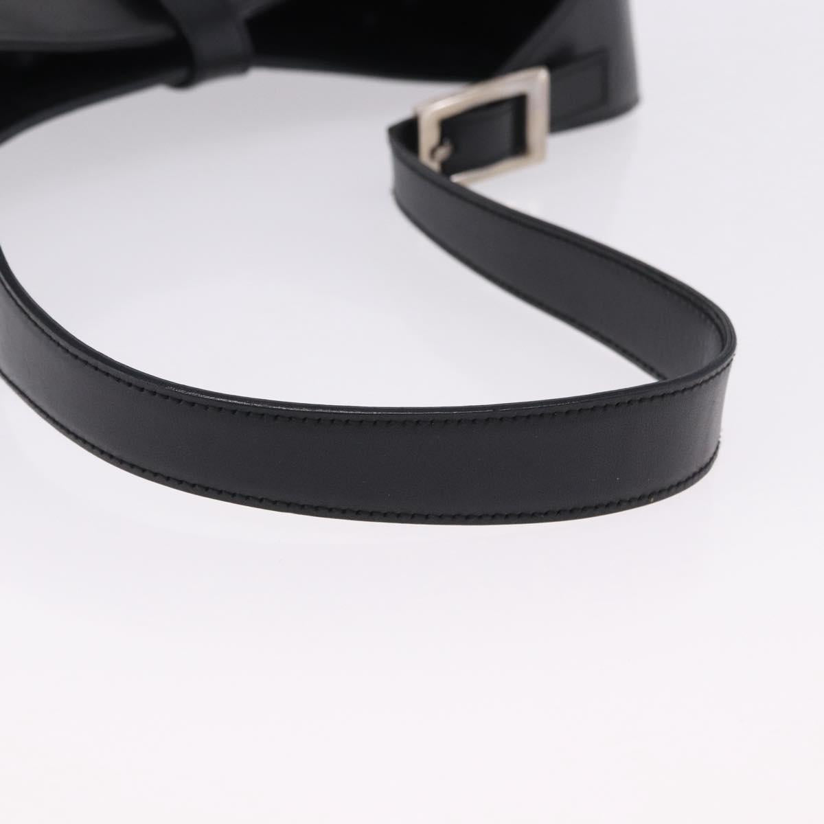 GUCCI Jackie Shoulder Bag Leather Black Silver 001 3346 Auth 195669V