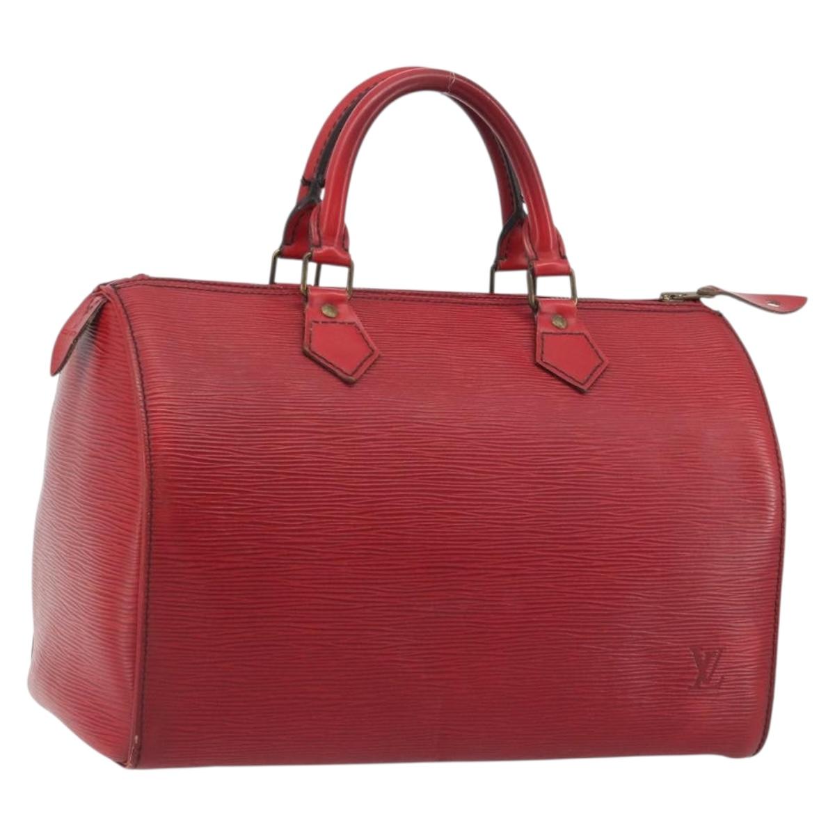 LOUIS VUITTON Epi Speedy 30 Hand Bag Castilian Red M43007 LV Auth 195684