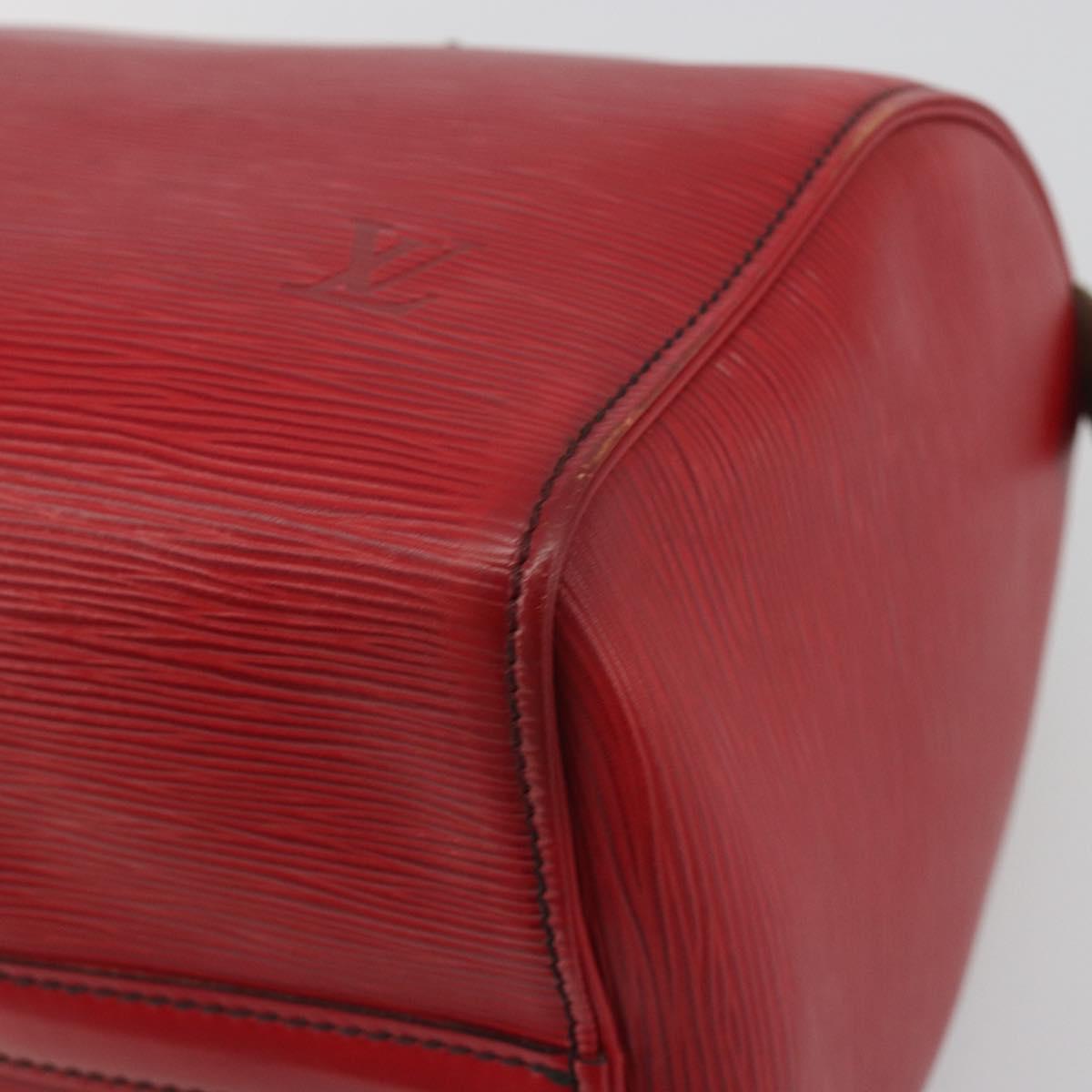 LOUIS VUITTON Epi Speedy 30 Hand Bag Castilian Red M43007 LV Auth 195684