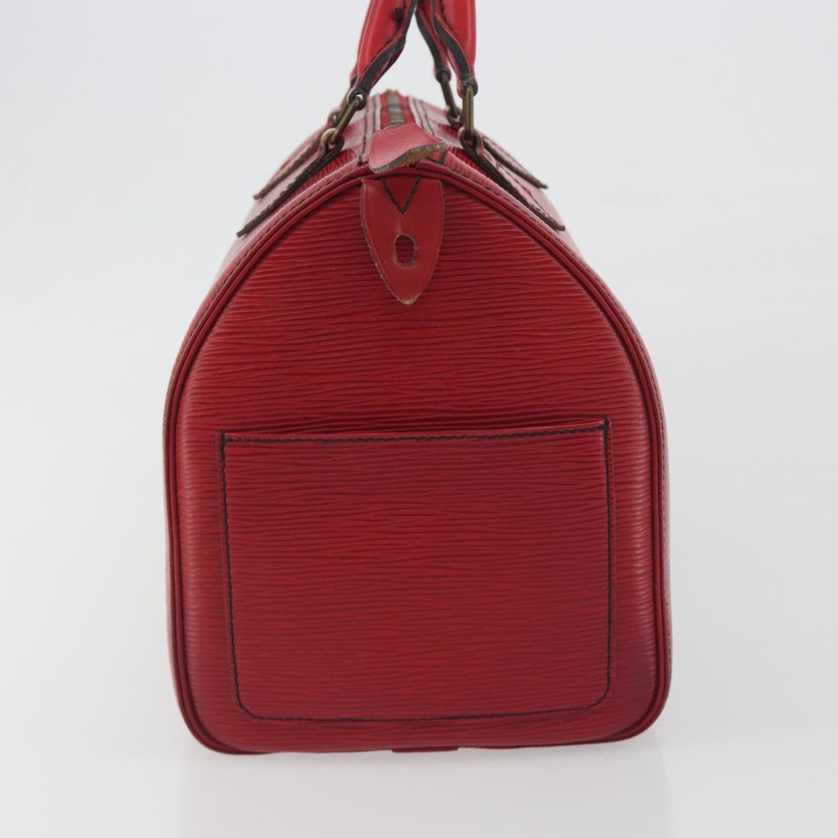 LOUIS VUITTON Epi Speedy 30 Hand Bag Castilian Red M43007 LV Auth 195684