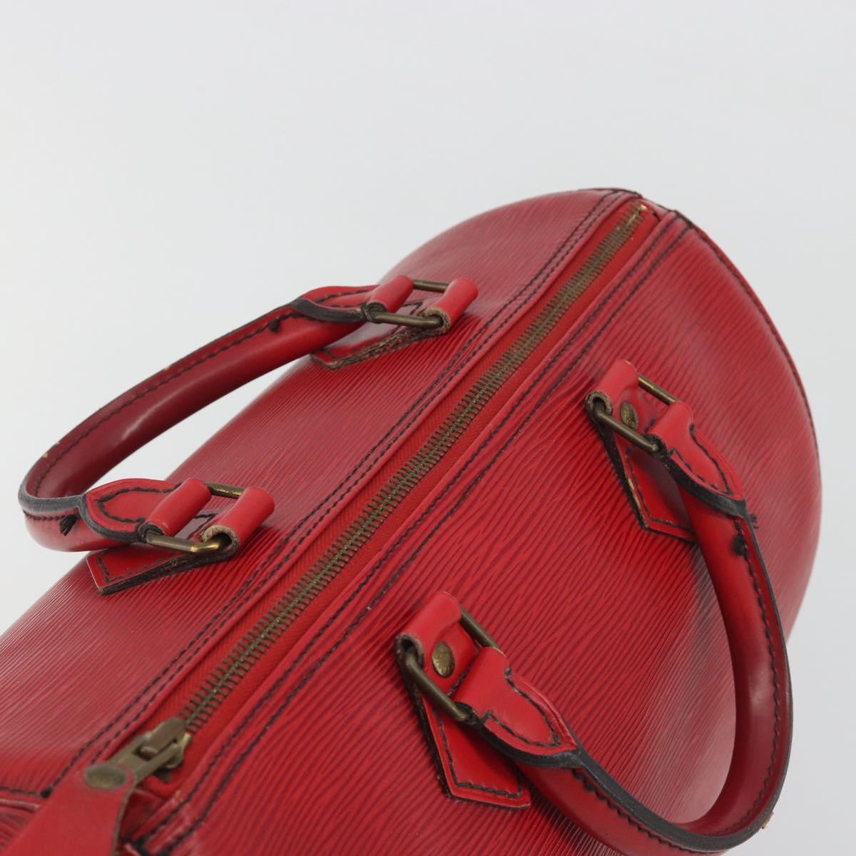 LOUIS VUITTON Epi Speedy 30 Hand Bag Castilian Red M43007 LV Auth 195684