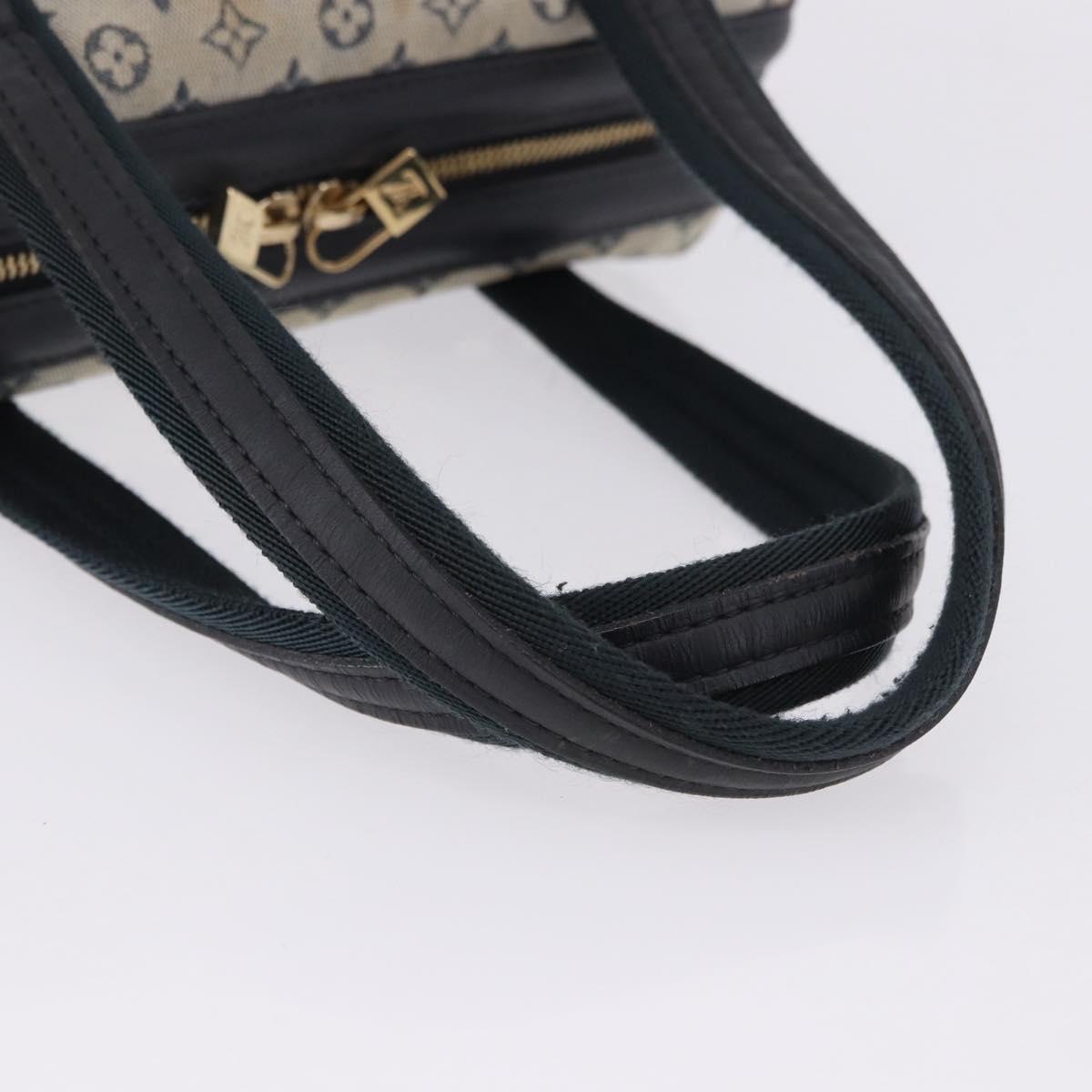 LOUIS VUITTON Monogram Mini Josephine PM Hand Bag Blue M92049 LV Auth 195685