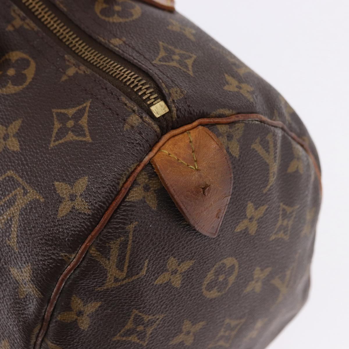 LOUIS VUITTON Monogram Speedy 30 Hand Bag M41526 LV Auth 195690