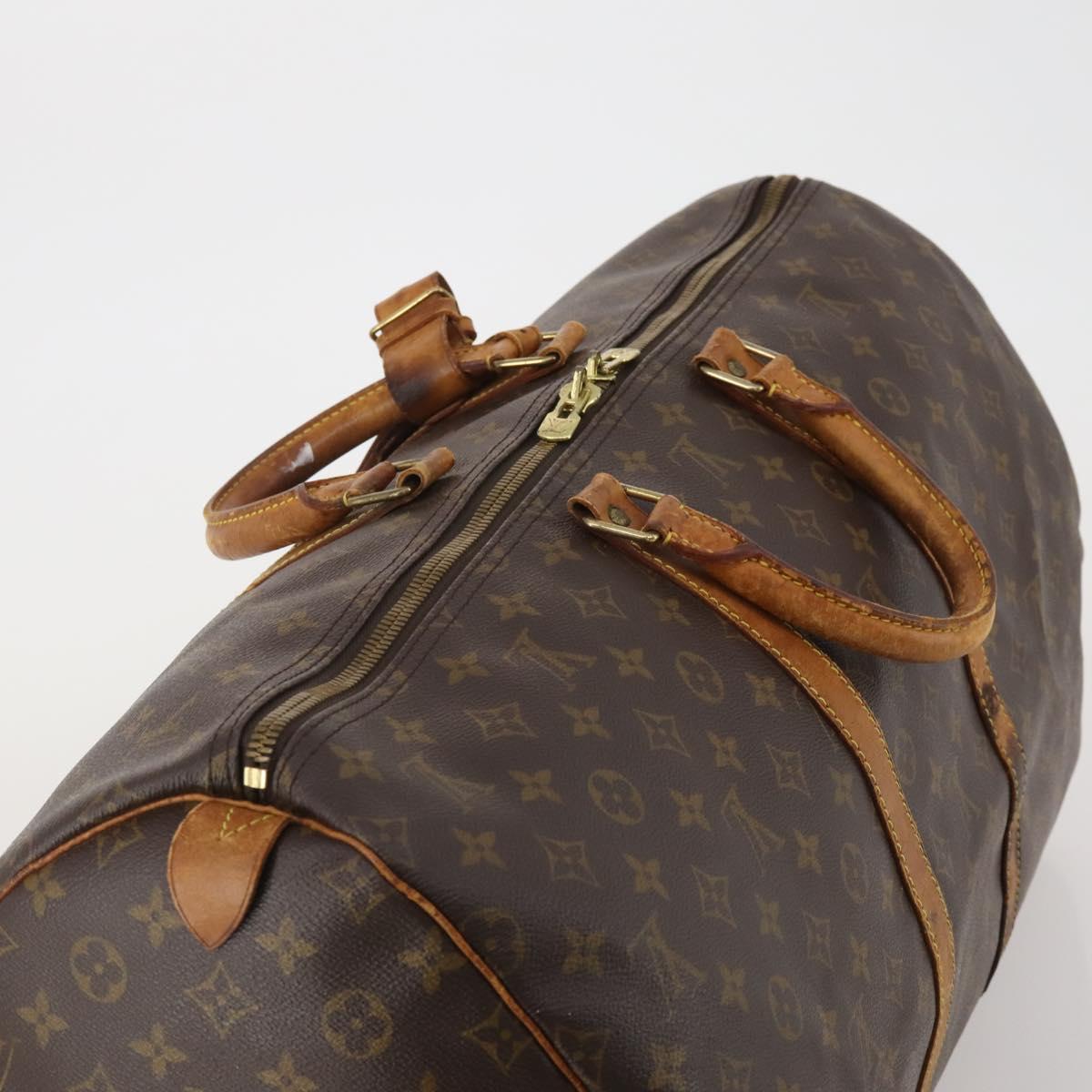 LOUIS VUITTON Monogram Keepall 55 Boston Bag M41424 LV Auth 195692