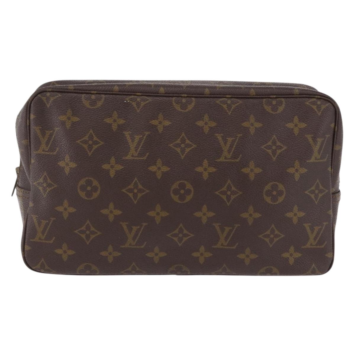 LOUIS VUITTON Monogram Trousse Toilette 28 Clutch Bag M47522 LV Auth 195695