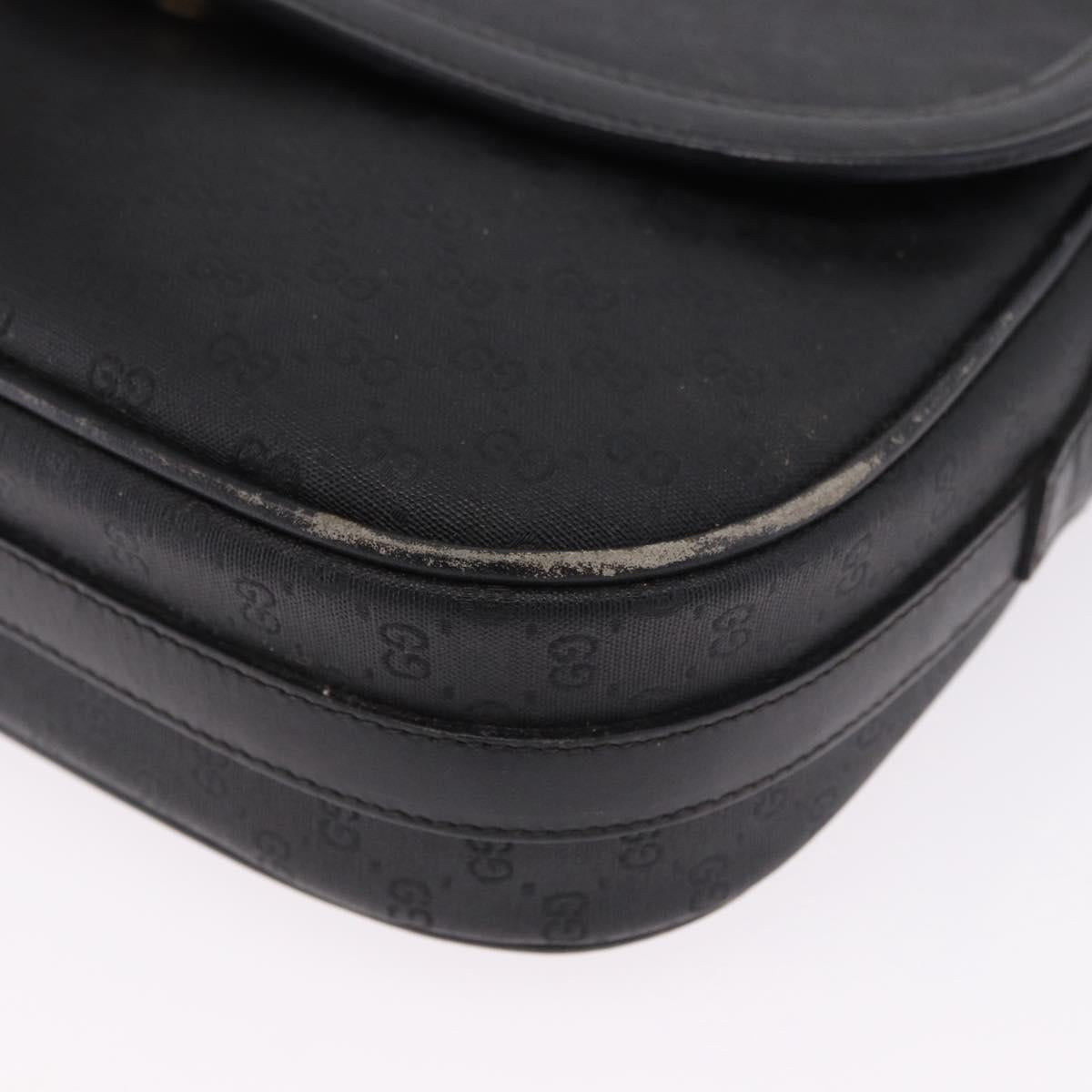 GUCCI Micro GG Supreme Web Sherry Line Bag PVC Black 001 084 4425 Auth 195701
