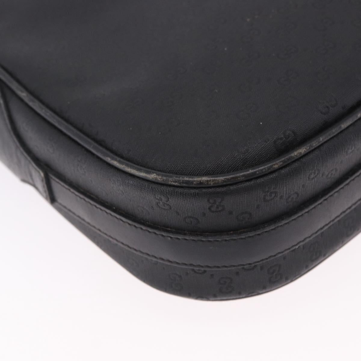 GUCCI Micro GG Supreme Web Sherry Line Bag PVC Black 001 084 4425 Auth 195701