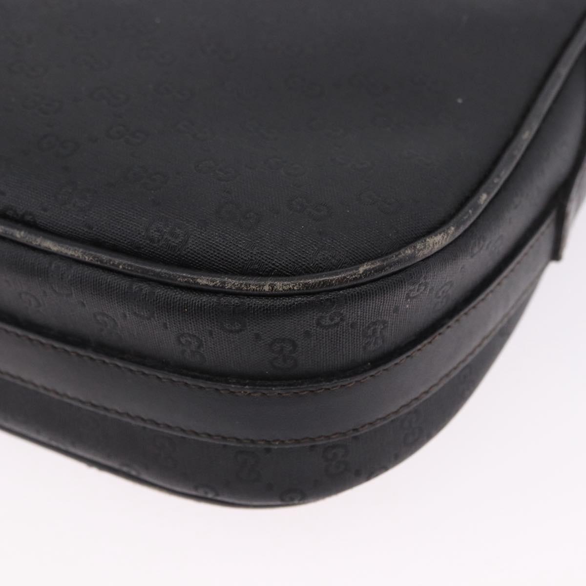 GUCCI Micro GG Supreme Web Sherry Line Bag PVC Black 001 084 4425 Auth 195701