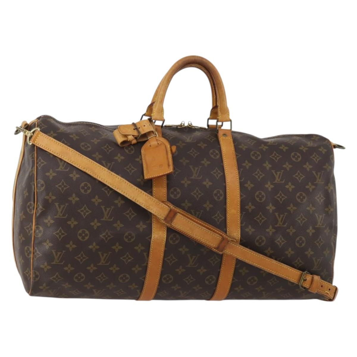 LOUIS VUITTON Monogram Keepall Bandouliere55 Boston Bag M41414 LV Auth 195705