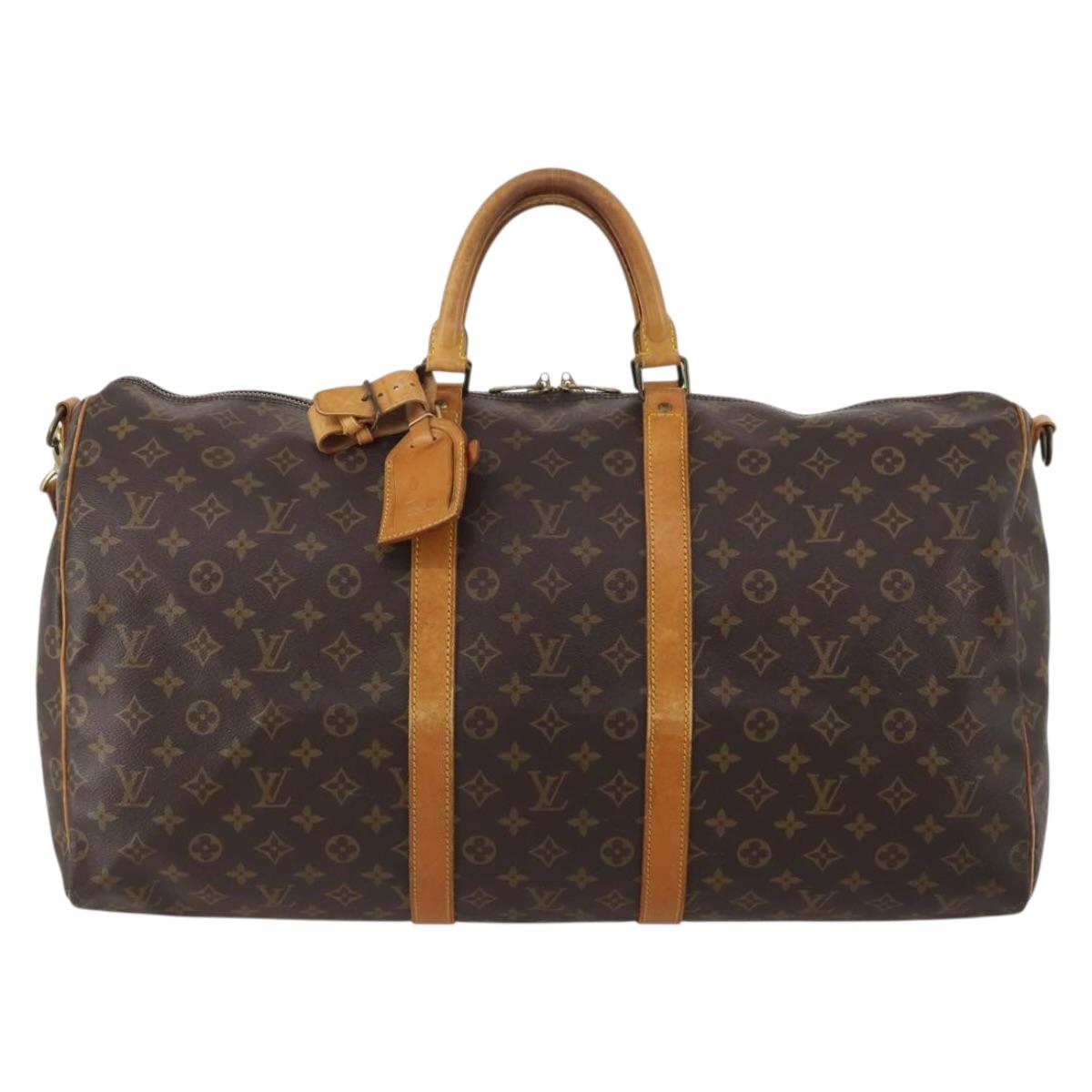 LOUIS VUITTON Monogram Keepall Bandouliere55 Boston Bag M41414 LV Auth 195705