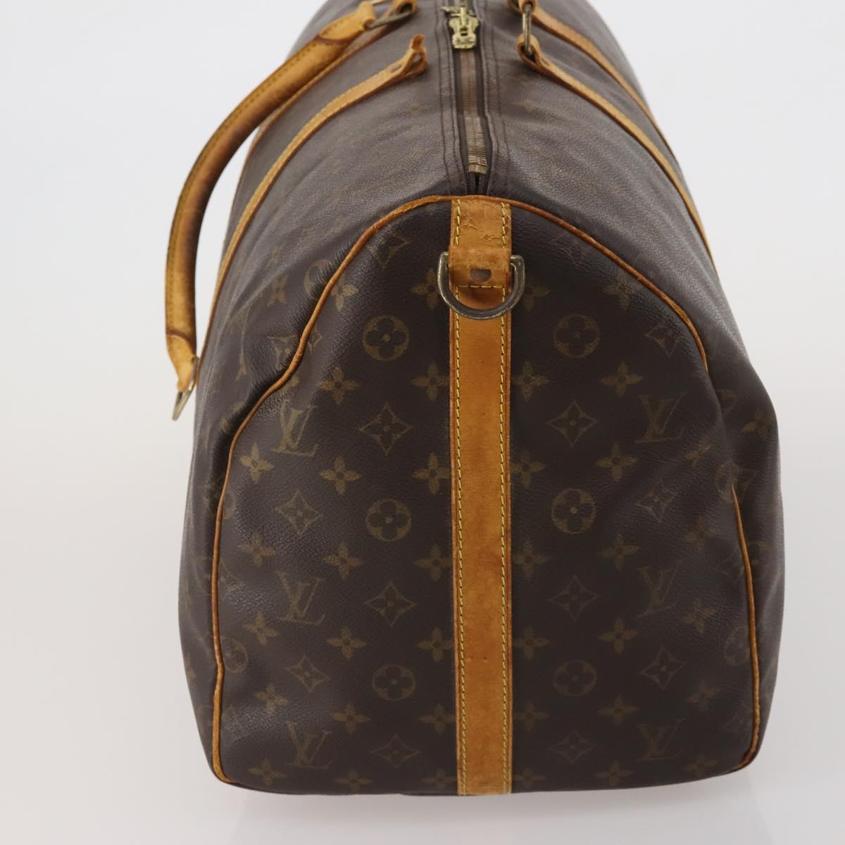 LOUIS VUITTON Monogram Keepall Bandouliere 55 Boston Bag M41414 LV Auth 195706