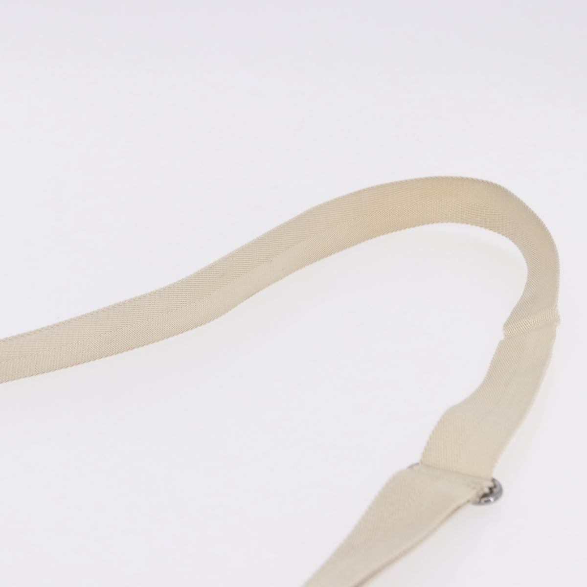 GUCCI GG Canvas Shoulder Bag Beige Silver 145857 Auth 195721