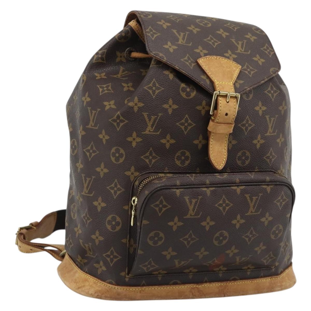 LOUIS VUITTON Monogram Montsouris GM Backpack M51135 LV Auth 195722