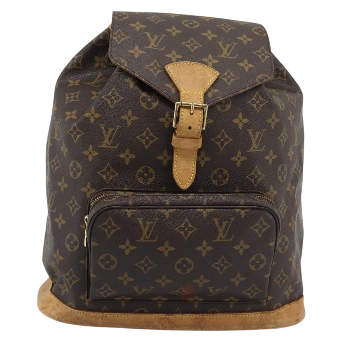 LOUIS VUITTON Monogram Montsouris GM Backpack M51135 LV Auth 195722