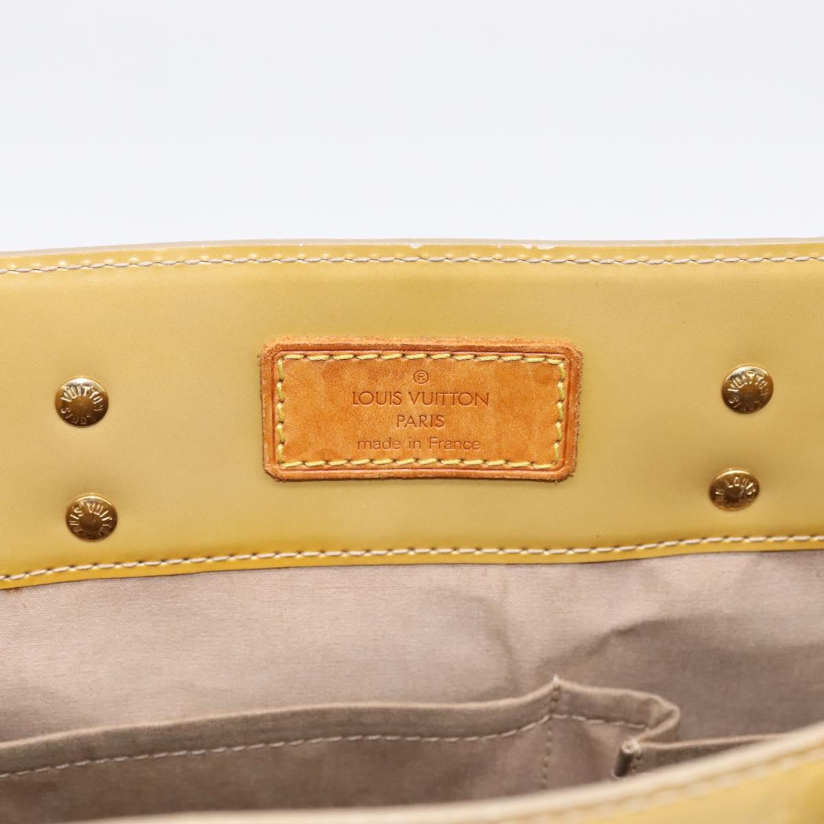 LOUIS VUITTON Monogram Vernis Reade MM Hand Bag Beige M91141 LV Auth 195729