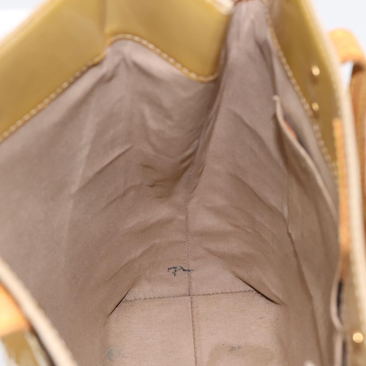 LOUIS VUITTON Monogram Vernis Reade MM Hand Bag Beige M91141 LV Auth 195729