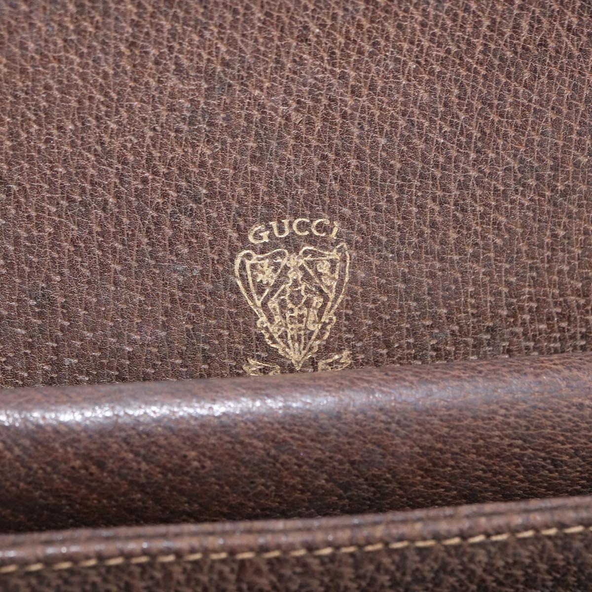 GUCCI GG Supreme Web Sherry Line Shoulder Bag PVC Beige Gold Auth 195731