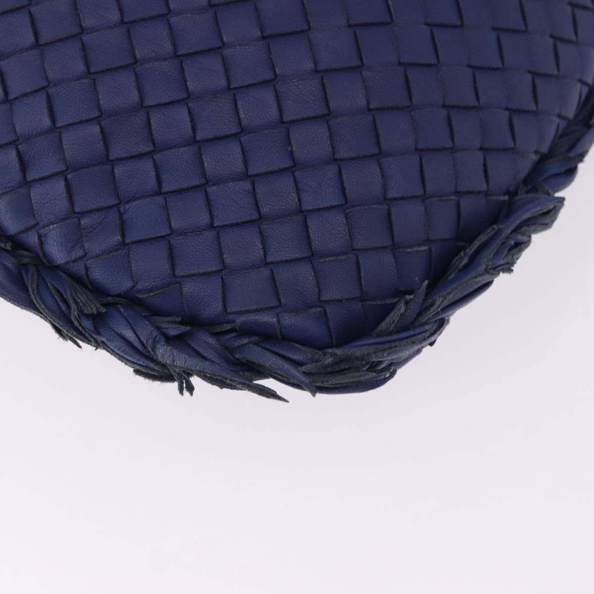 BOTTEGA VENETA INTRECCIATO Hobo Shoulder Bag Leather Blue 115653 Auth 195742SAM