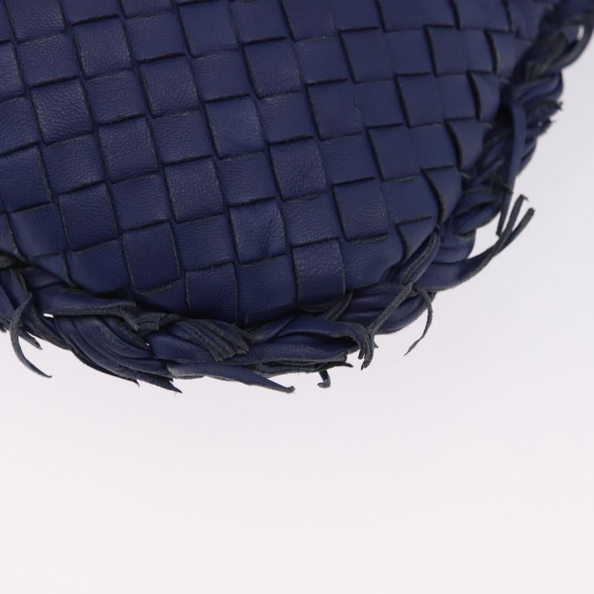 BOTTEGA VENETA INTRECCIATO Hobo Shoulder Bag Leather Blue 115653 Auth 195742SAM