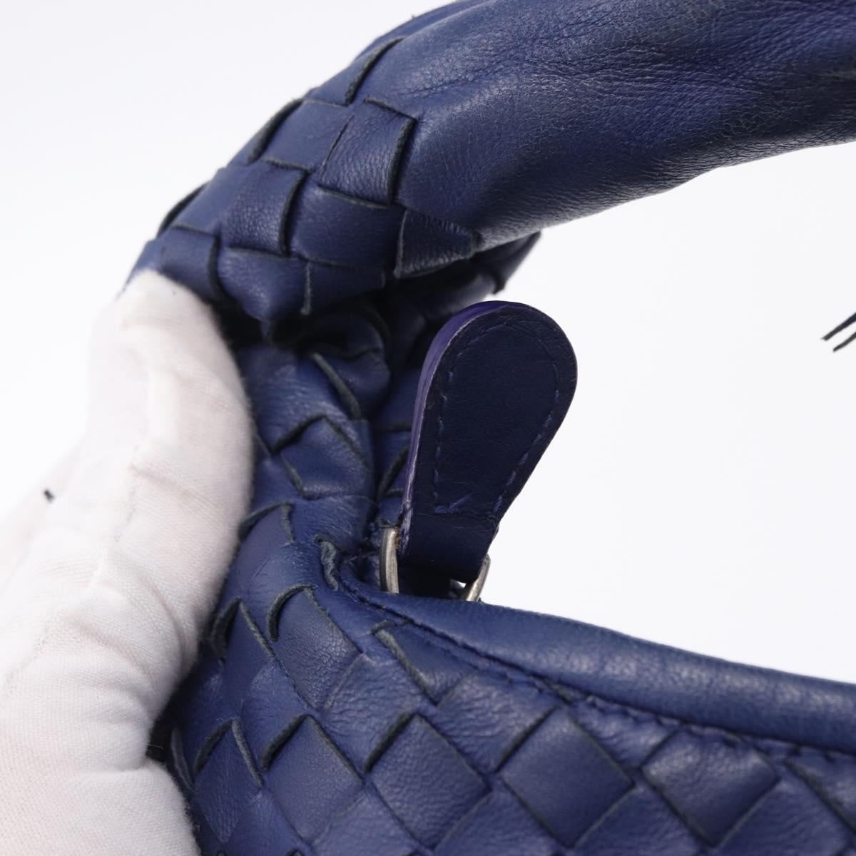 BOTTEGA VENETA INTRECCIATO Hobo Shoulder Bag Leather Blue 115653 Auth 195742SAM