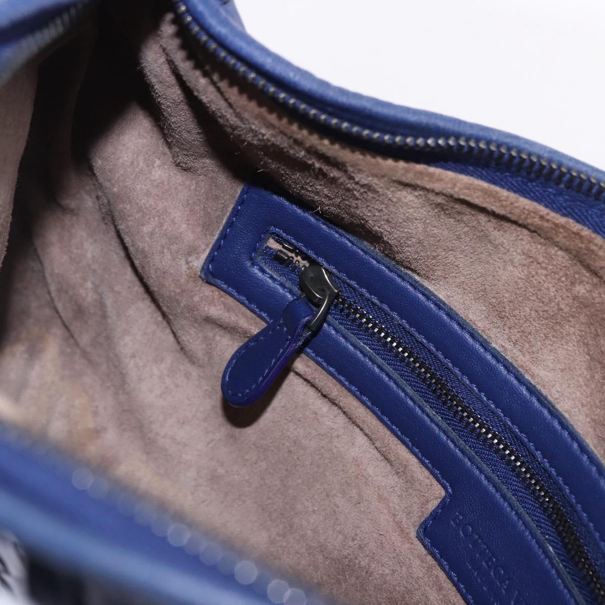 BOTTEGA VENETA INTRECCIATO Hobo Shoulder Bag Leather Blue 115653 Auth 195742SAM