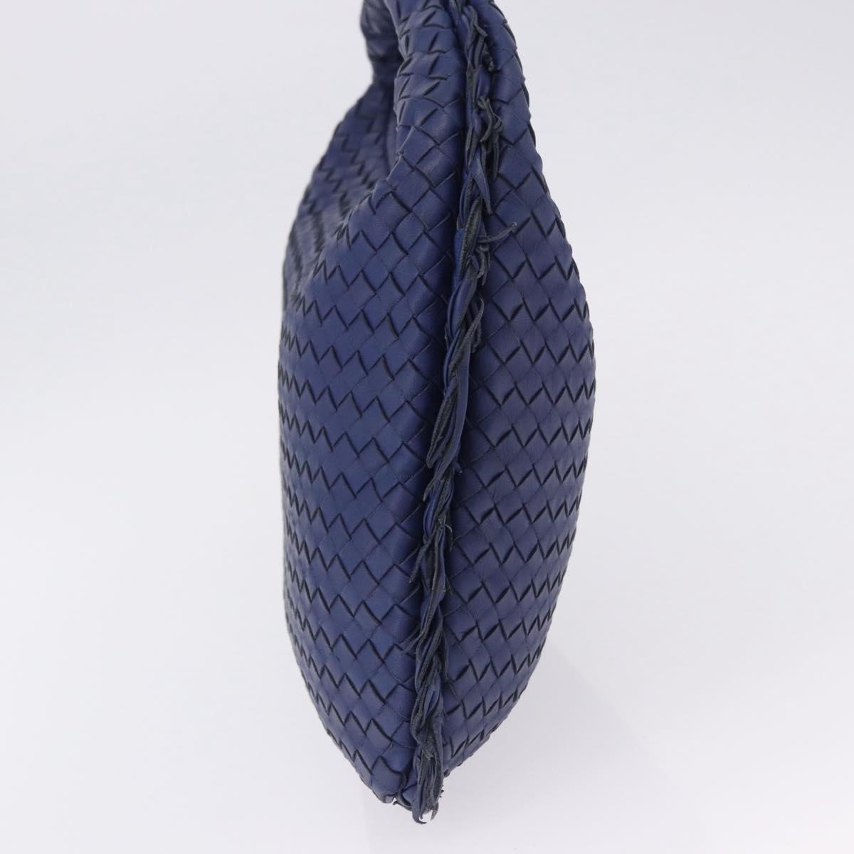 BOTTEGA VENETA INTRECCIATO Hobo Shoulder Bag Leather Blue 115653 Auth 195742SAM