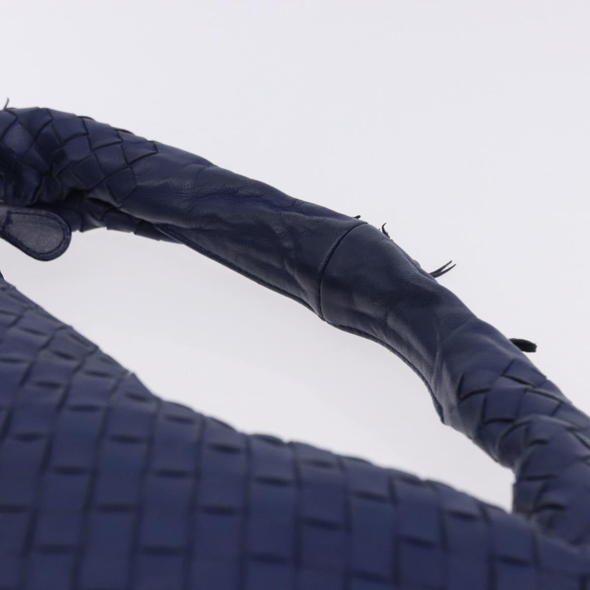 BOTTEGA VENETA INTRECCIATO Hobo Shoulder Bag Leather Blue 115653 Auth 195742SAM