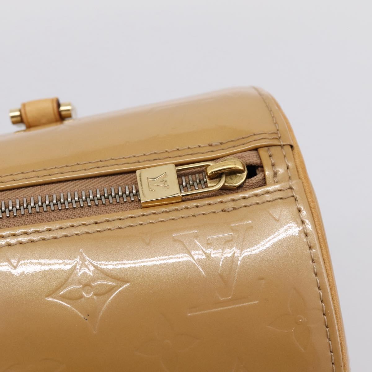 LOUIS VUITTON Monogram Vernis Bedford Hand Bag Noisette M91329 LV Auth 195743