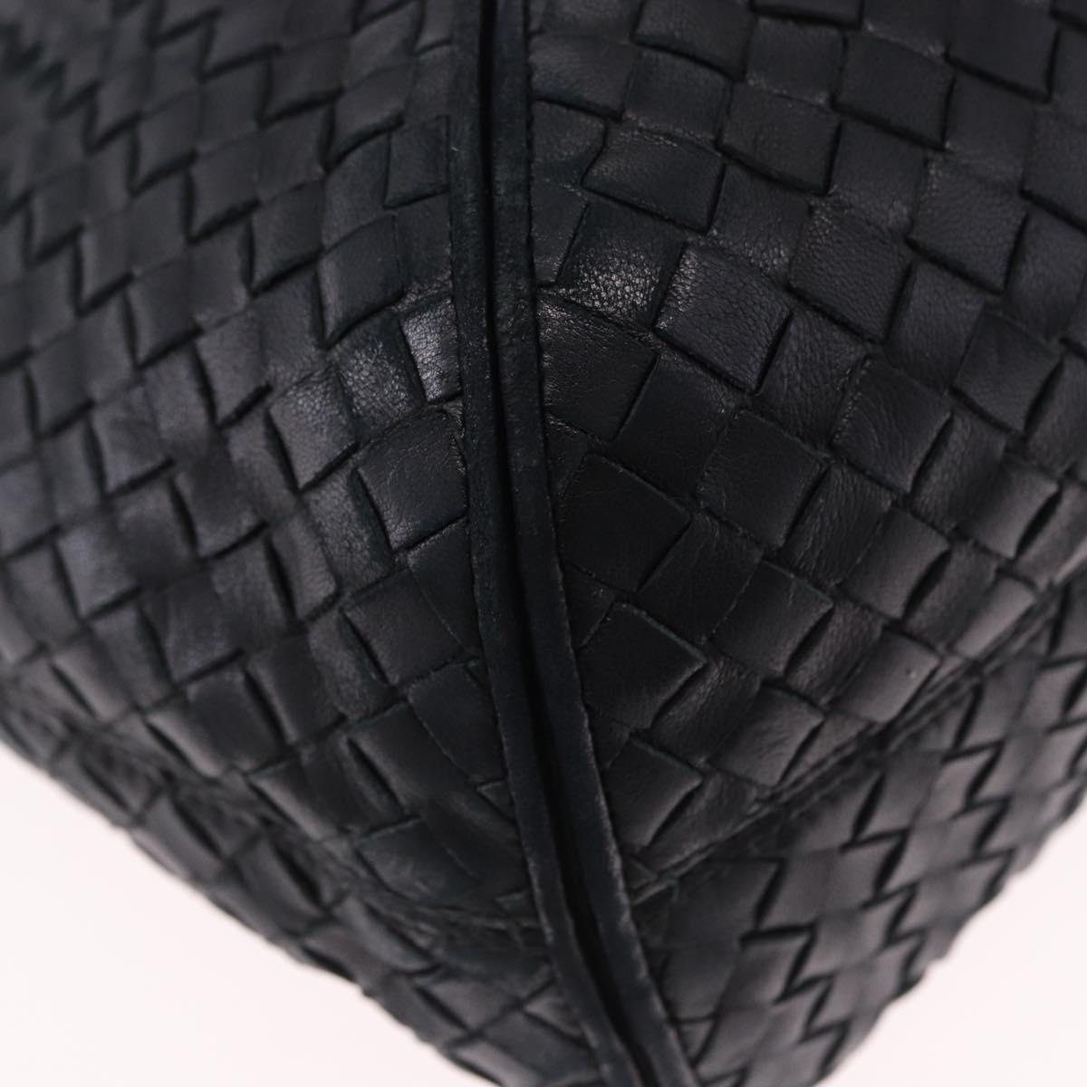 BOTTEGA VENETA INTRECCIATO Shoulder Bag Leather Black 145552 Auth 195745V