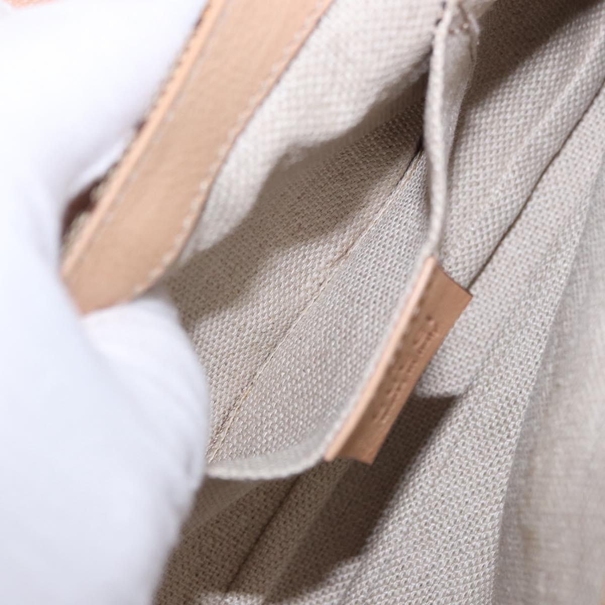 GUCCI GG Canvas Chain Shoulder Bag Beige Gold 257032 Auth 195753V