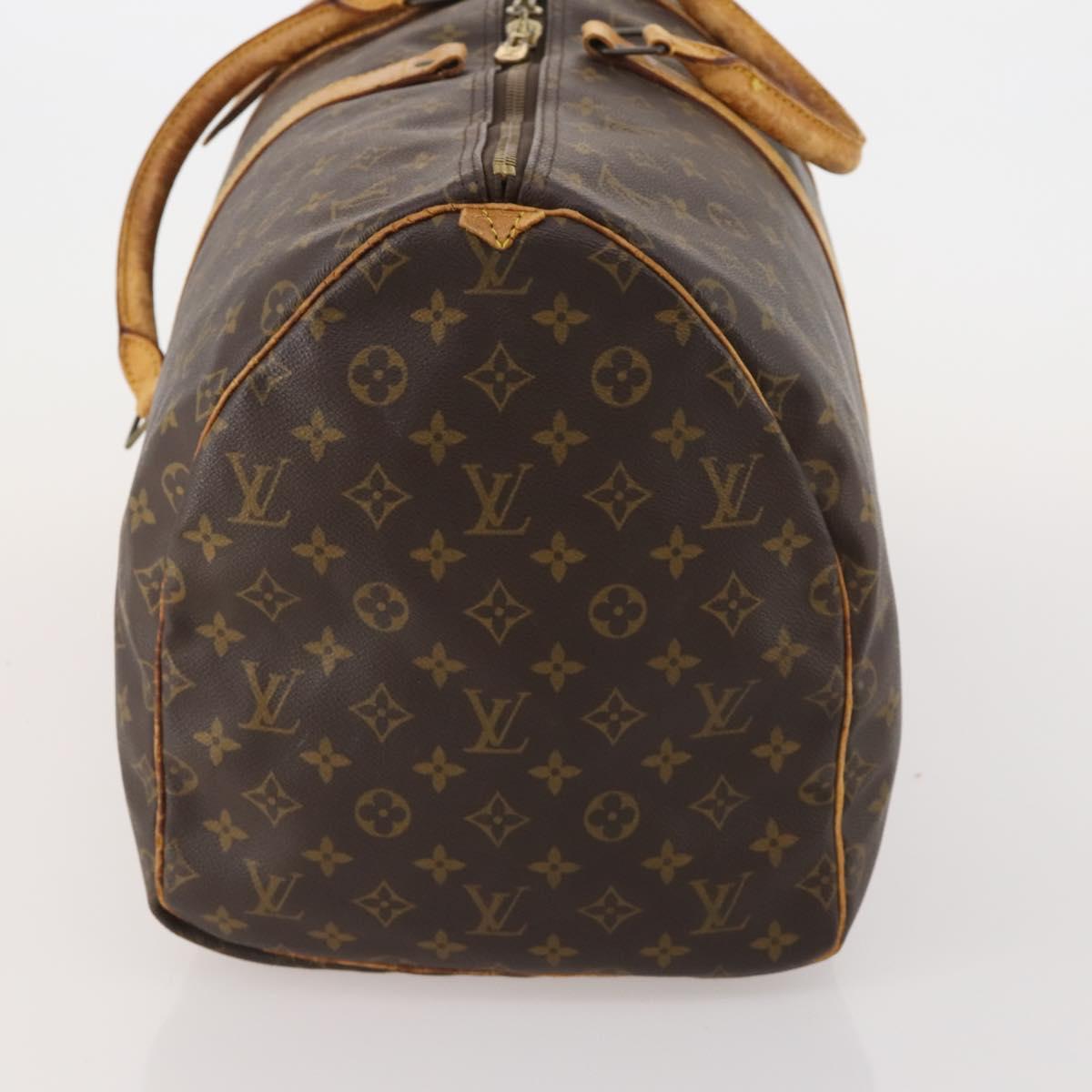 LOUIS VUITTON Monogram Keepall 55 Boston Bag M41424 LV Auth 195758