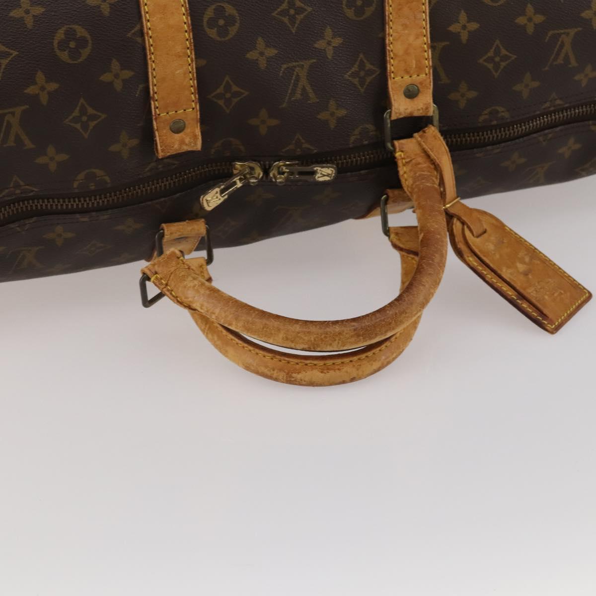 LOUIS VUITTON Monogram Keepall 55 Boston Bag M41424 LV Auth 195758