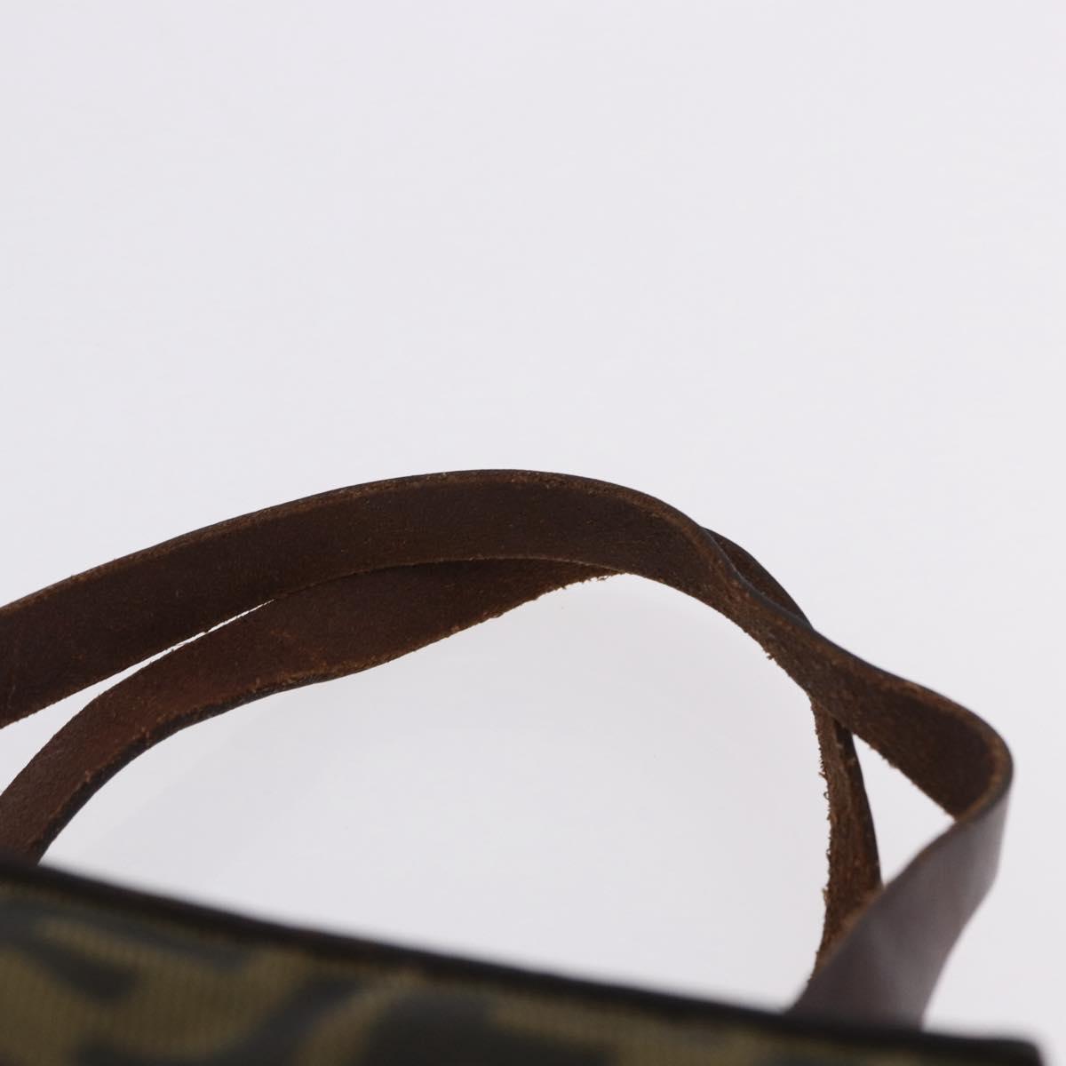 FENDI Zucca Canvas Hand Bag Brown Auth 195772