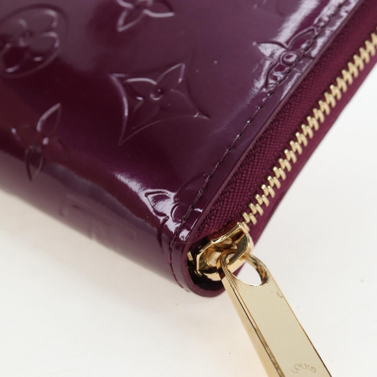 LOUIS VUITTON Monogram Vernis Zippy Organizer Long Wallet Viole LV Auth 195786V