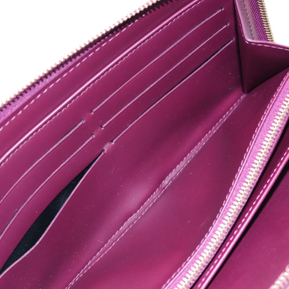 LOUIS VUITTON Monogram Vernis Zippy Organizer Long Wallet Viole LV Auth 195786V