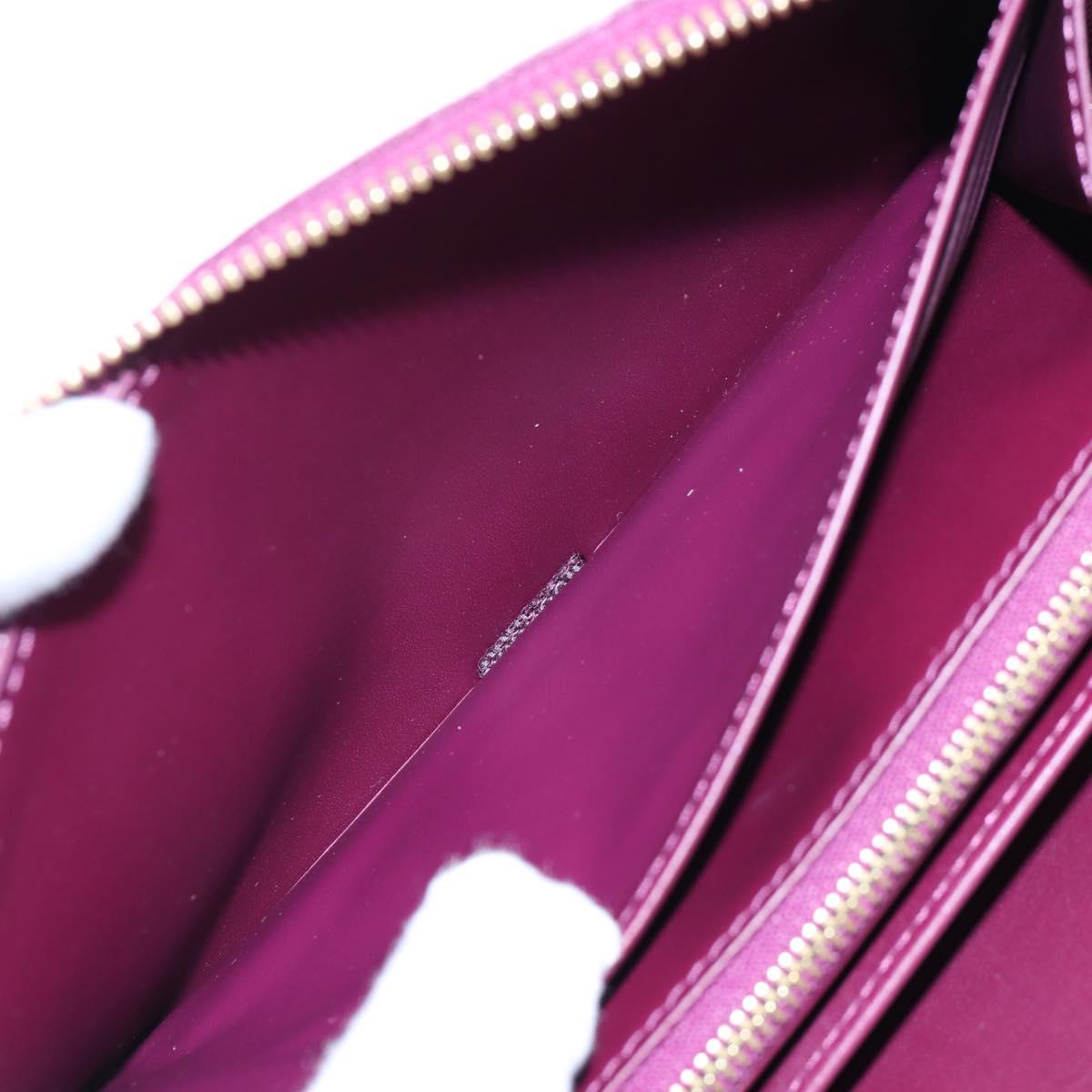 LOUIS VUITTON Monogram Vernis Zippy Organizer Long Wallet Viole LV Auth 195786V