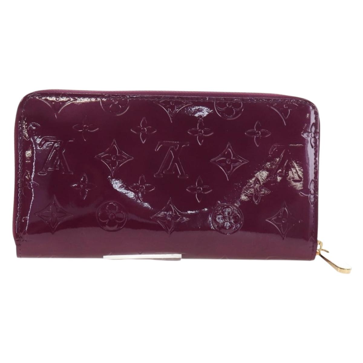 LOUIS VUITTON Monogram Vernis Zippy Organizer Long Wallet Viole LV Auth 195786V