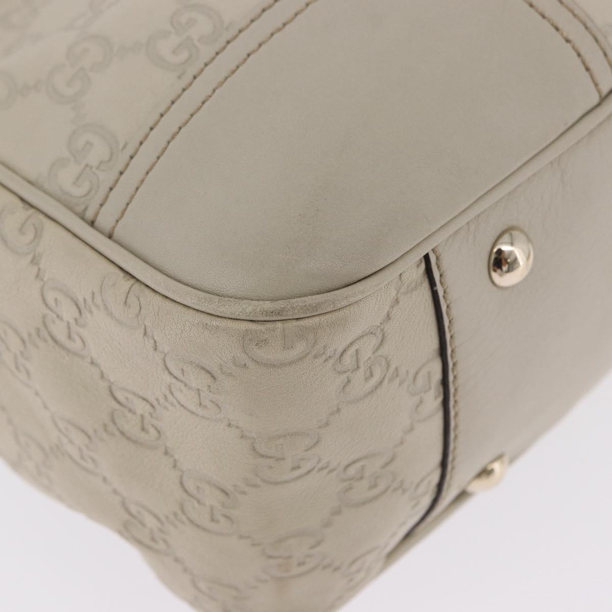 GUCCI GuccissimaGG Pretty Tote Bag Leather Ivory 163805 Auth 195794V