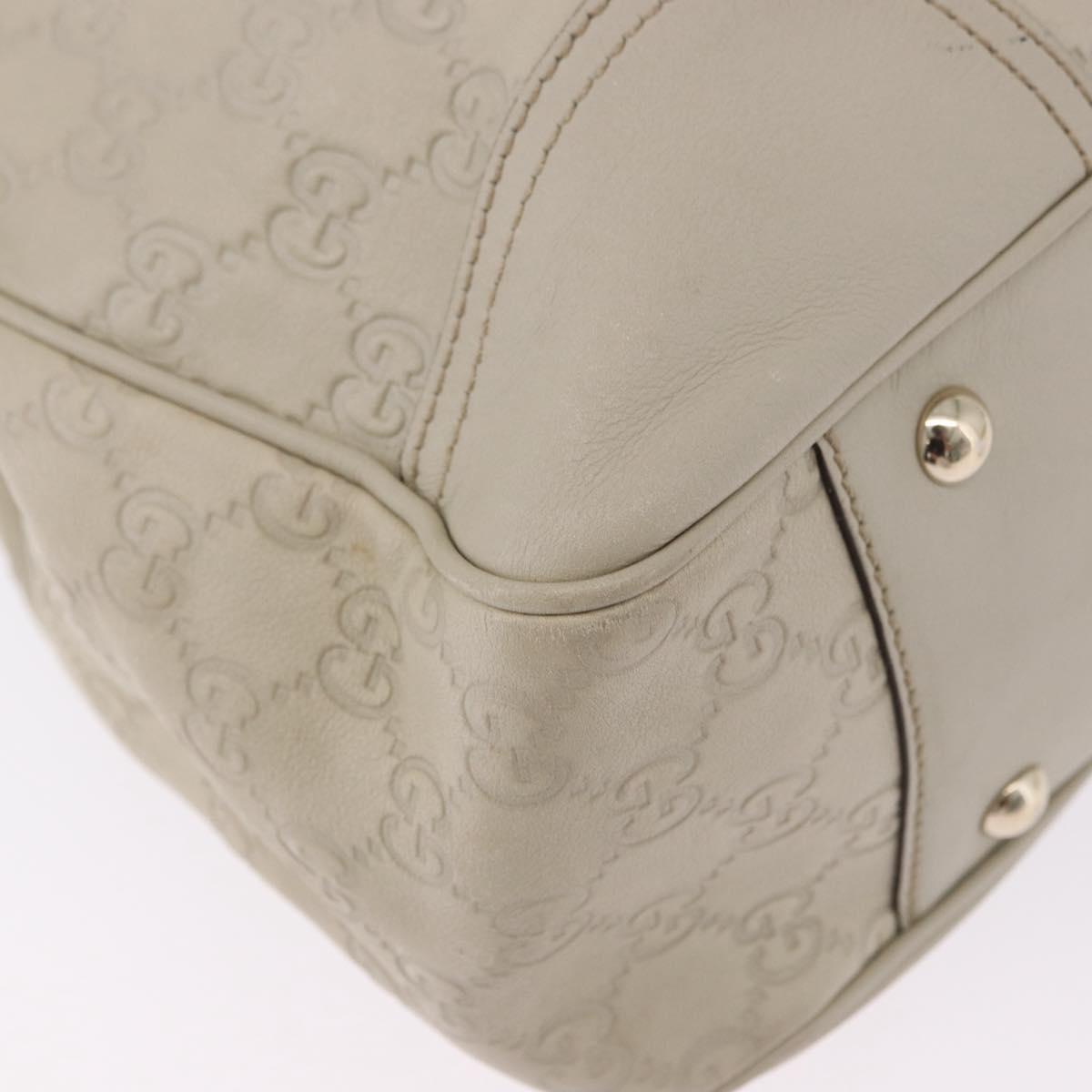 GUCCI GuccissimaGG Pretty Tote Bag Leather Ivory 163805 Auth 195794V