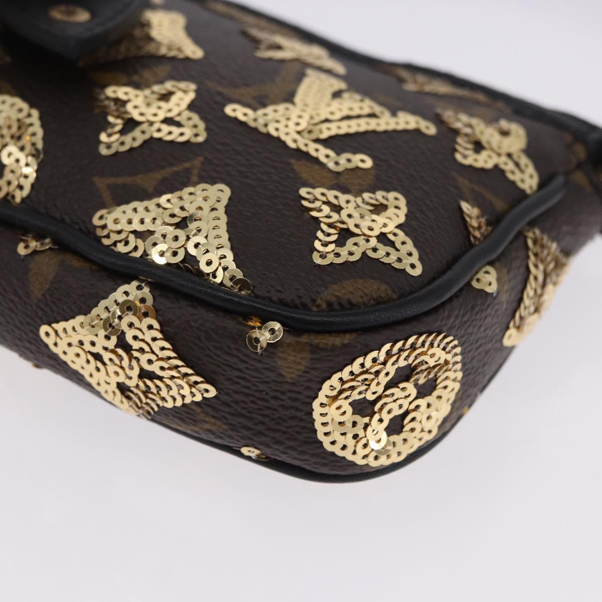 LOUIS VUITTON Monogram Eclipse Mini Pochette Accessoires M60125 Auth 195904SAV