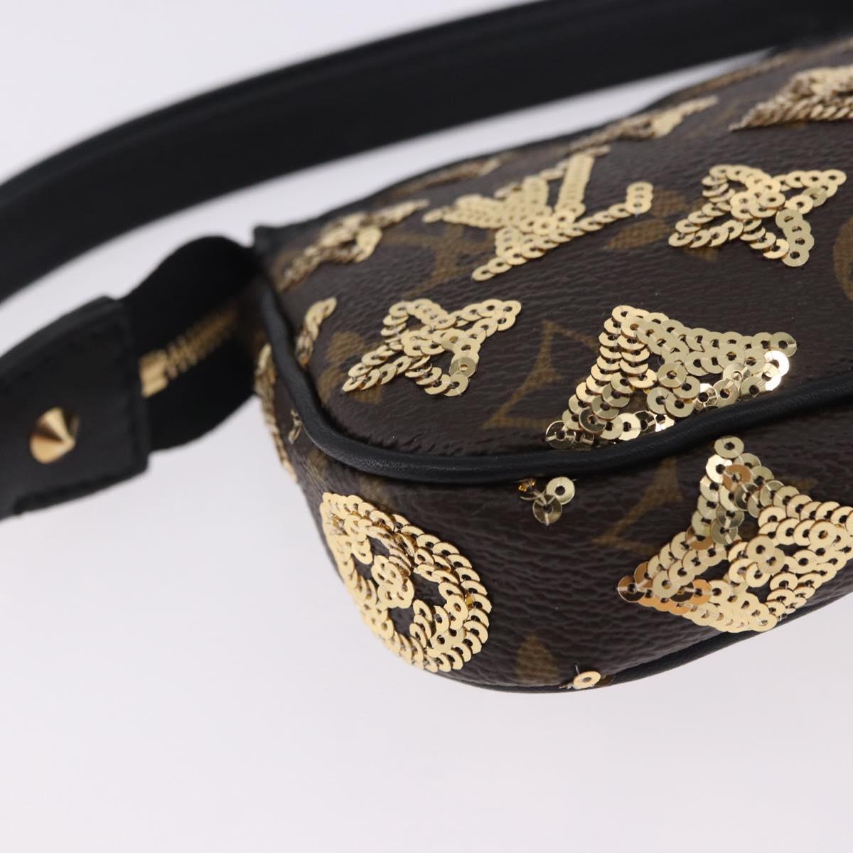 LOUIS VUITTON Monogram Eclipse Mini Pochette Accessoires M60125 Auth 195904SAV