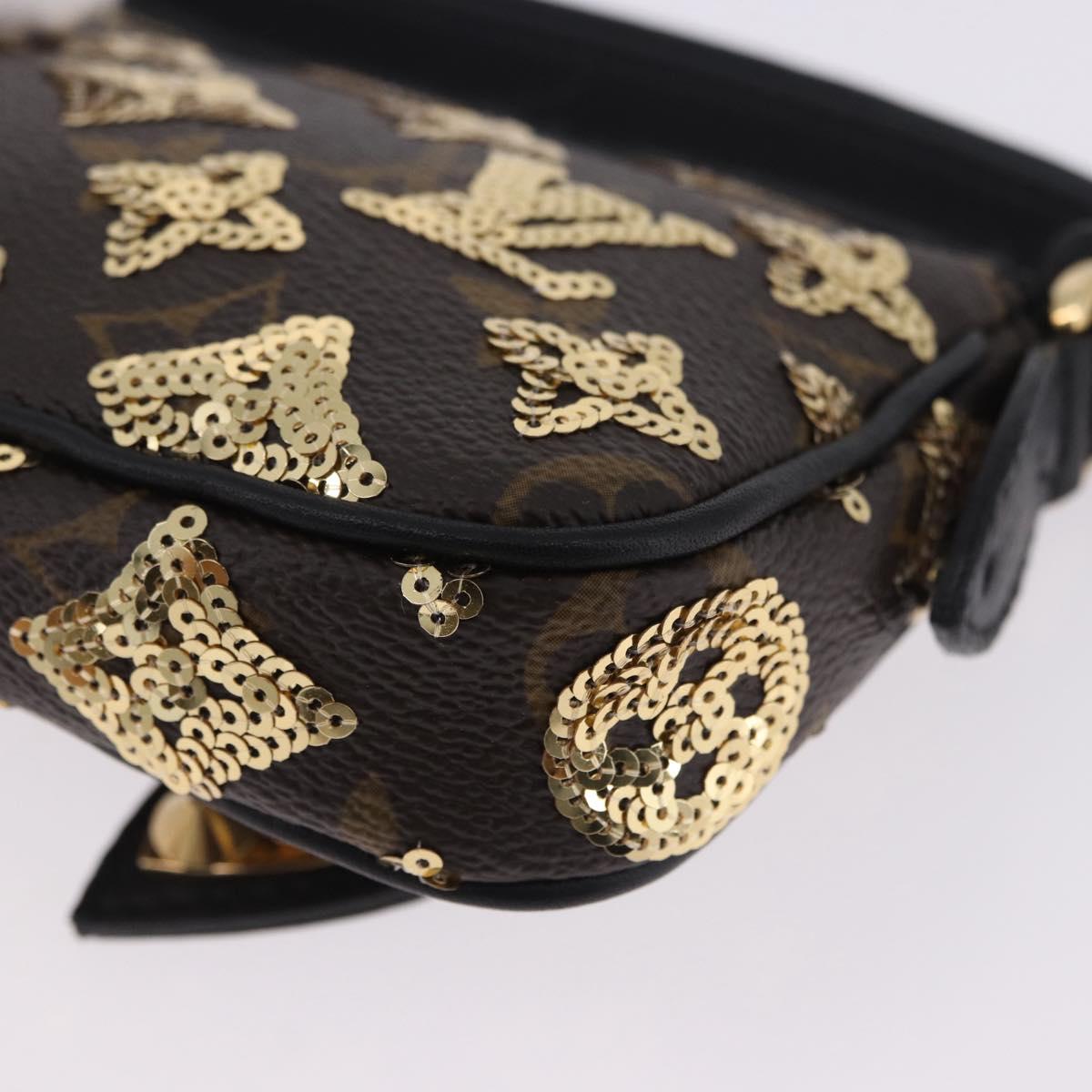 LOUIS VUITTON Monogram Eclipse Mini Pochette Accessoires M60125 Auth 195904SAV